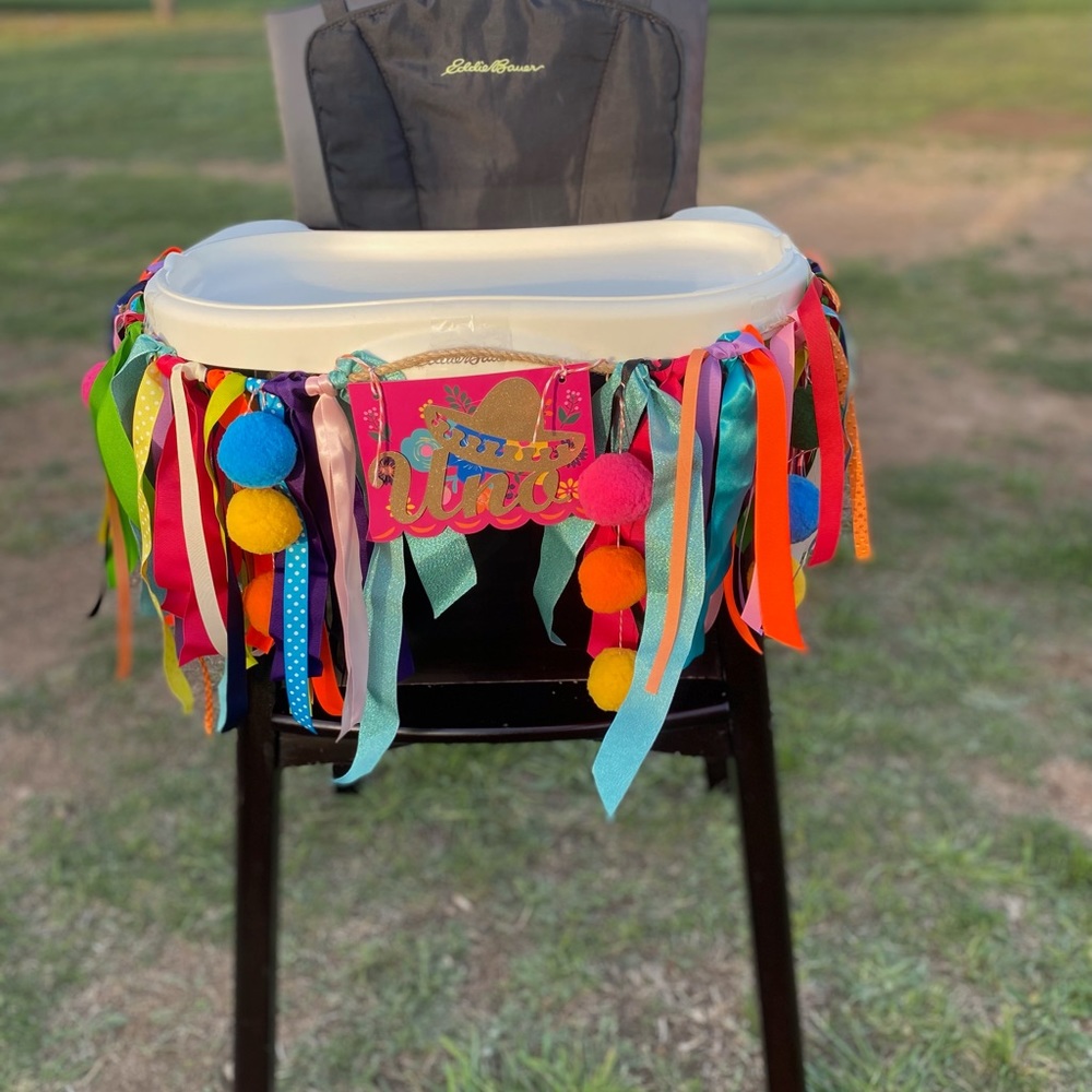 Uno Highchair Banner- Fiesta First Birthday